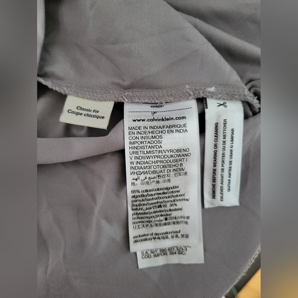 NWOT Calvin Klein Jeans Men's Polo in Light Gray, Size Large - Picture 5 of 5